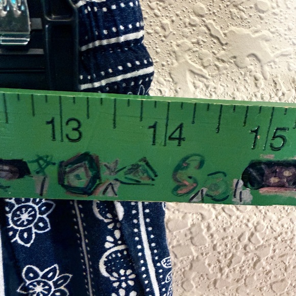 Intimately Free People Navy Boho Bandana Style Print Wide Leg Pants sz - Picture 9 of 11